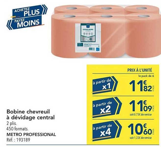 Bobine chevreuil à dévidage central