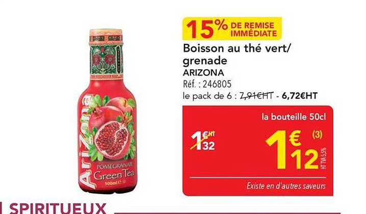 Boisson au thé vert/grenade ARIZONA