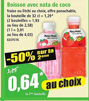 Boisson avec nata de coco