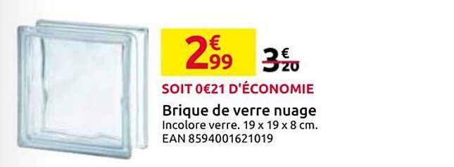 Brique de verre nuage