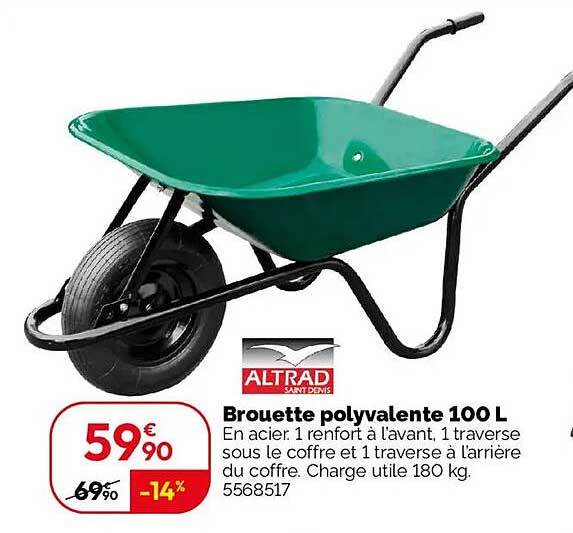 Brouette polyvalente 100 L
