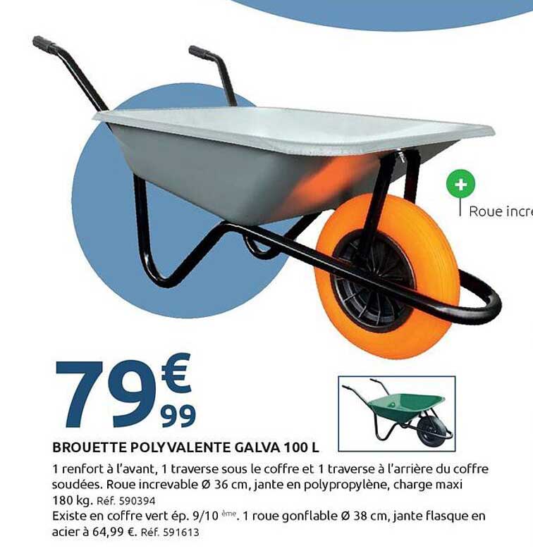 BROUETTE POLYVALENTE GALVA 100 L