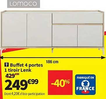 Buffet 4 portes 1 tiroir Lenk