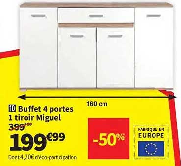 Buffet 4 portes 1 tiroir Miguel