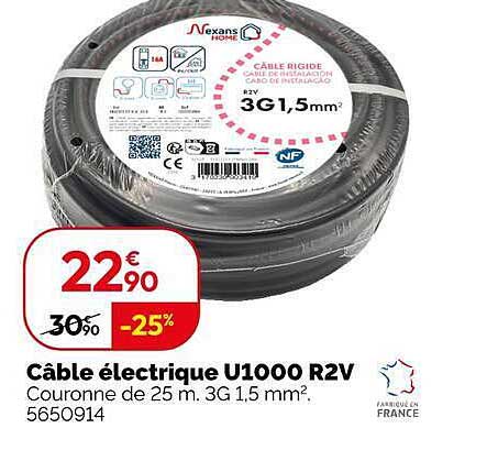 Câble électrique U1000 R2V