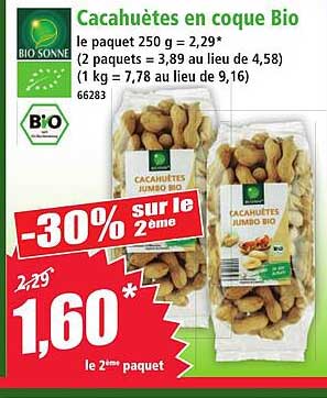 Cacahuètes en coque Bio