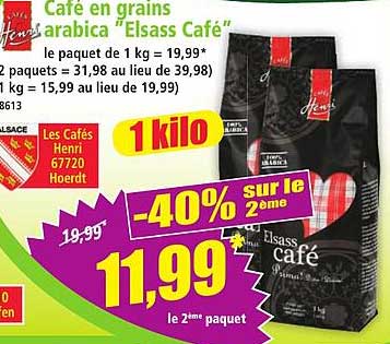 Café en grains arabica "Elsass Café"