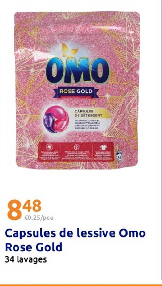 Capsules de lessive Omo Rose Gold