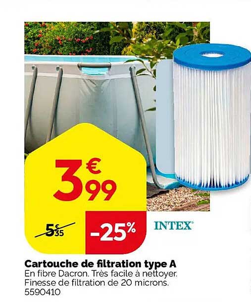 Cartouche de filtration type A