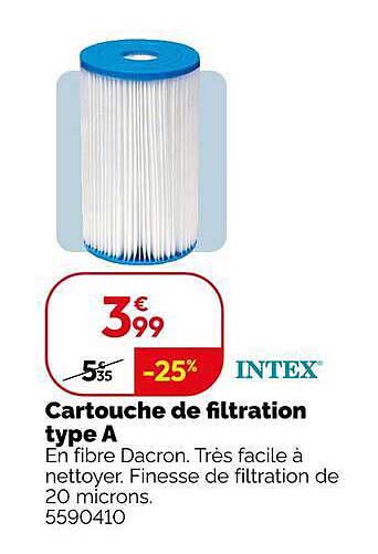 Cartouche de filtration type A