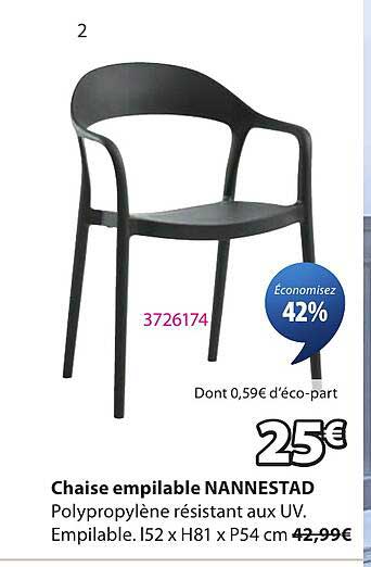 Chaise empilable NANESTAD