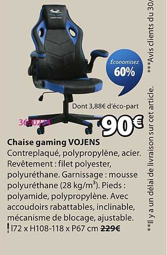 Chaise gaming VOJENS