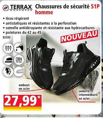 Chaussures de sécurité S1P homme