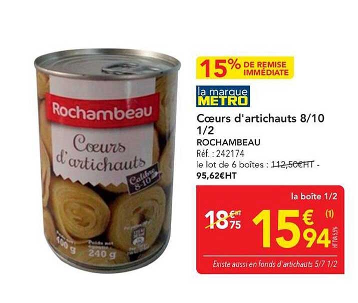 Cœurs d'artichauts 8/10 1/2 ROCHAMBEAU