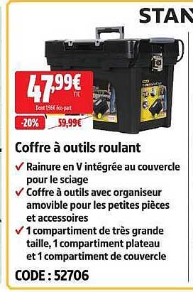 Coffre à outils roulant