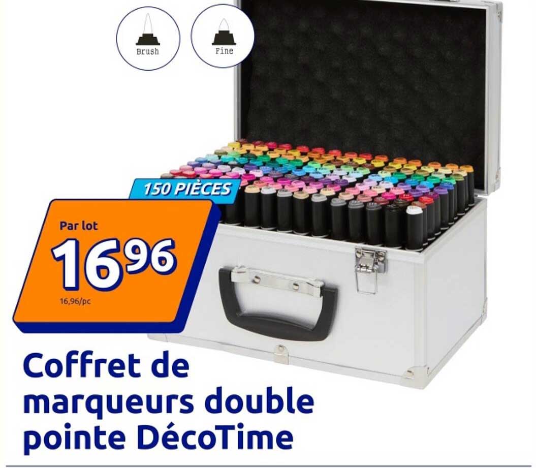 Coffret de marqueurs double pointe DécoTime