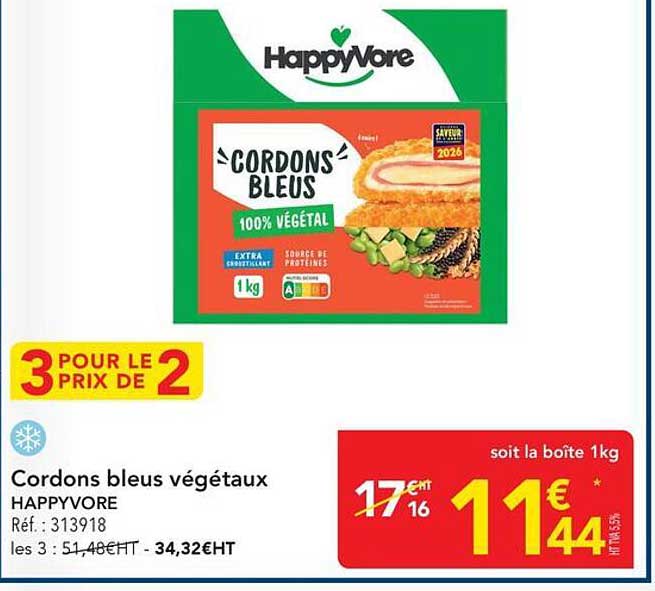 Cordons bleus végétaux HAPPVORE