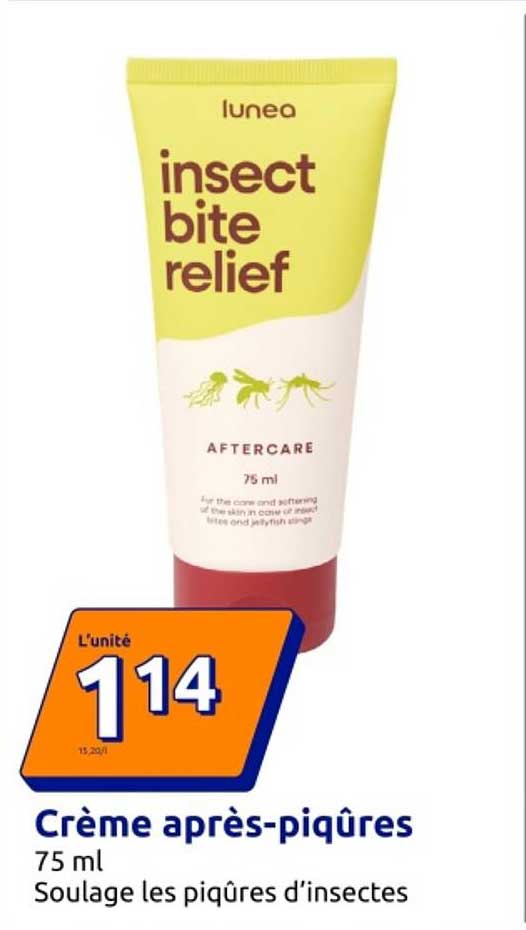Crème après-piqûres 75 ml Soulage les piqûres d'insectes