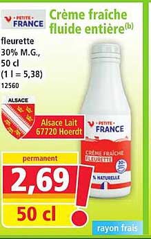 Crème fraîche fluide entière(b)