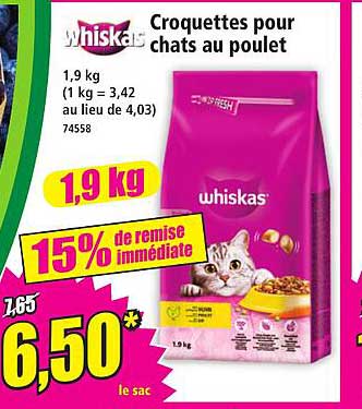 Croquettes pour chats au poulet