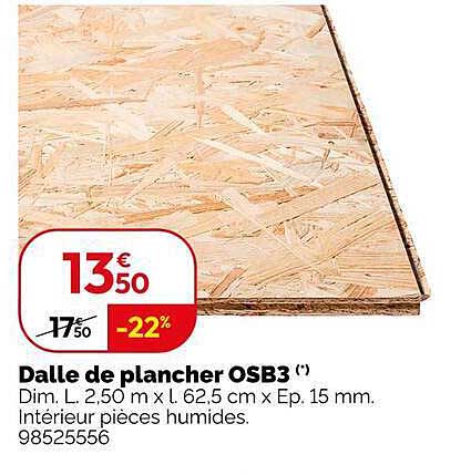 Dalle de plancher OSB3 (*)