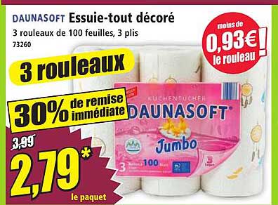 DAUNSOFT Essuie-tout décoré