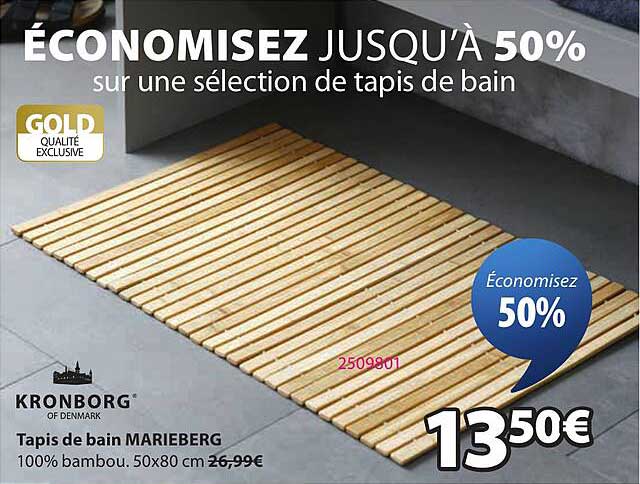 ÉCONOMISEZ JUSQU’À 50% sur une sélection de tapis de bain