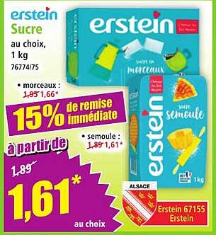 erstein Sucre au choix, 1 kg 76774175