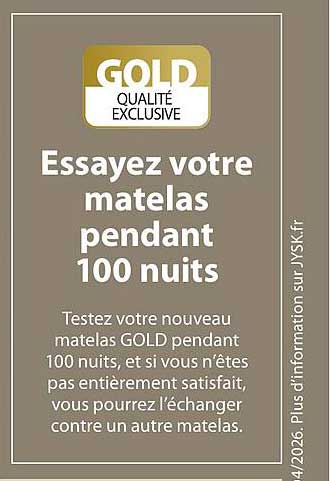Essayez votre matelas pendant 100 nuits