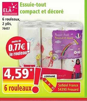 Essuie-tout compact et décoré