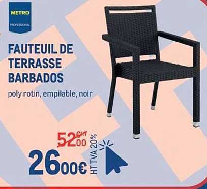 FAUTEUIL DE TERRASSE BARBADOS