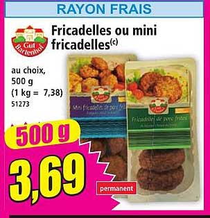 Fricadelles ou mini fricadelles
