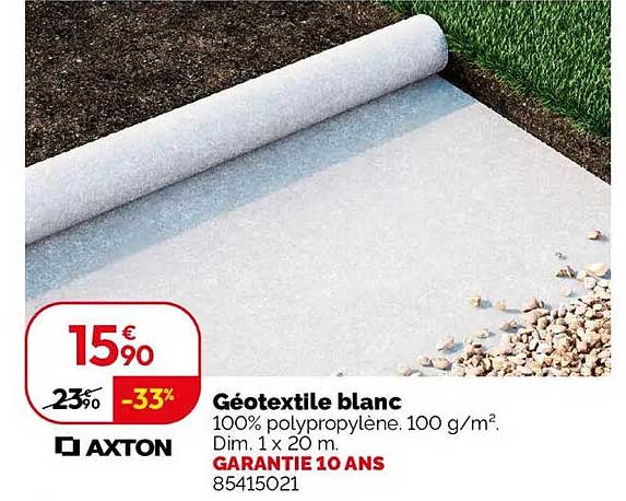 Géotextile blanc