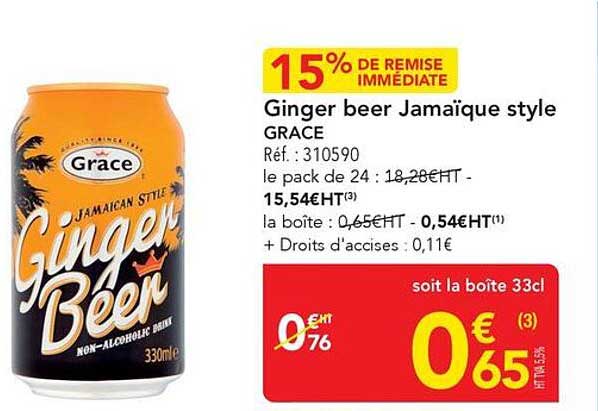 Ginger beer Jamaïque style GRACE