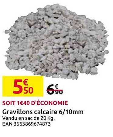 Gravillons calcaire 6/10mm