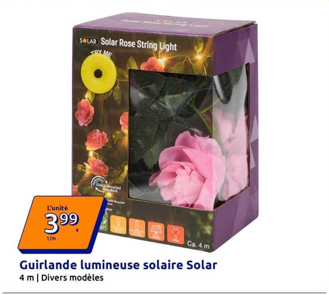 Guirlande lumineuse solaire Solar 4 m | Divers modèles