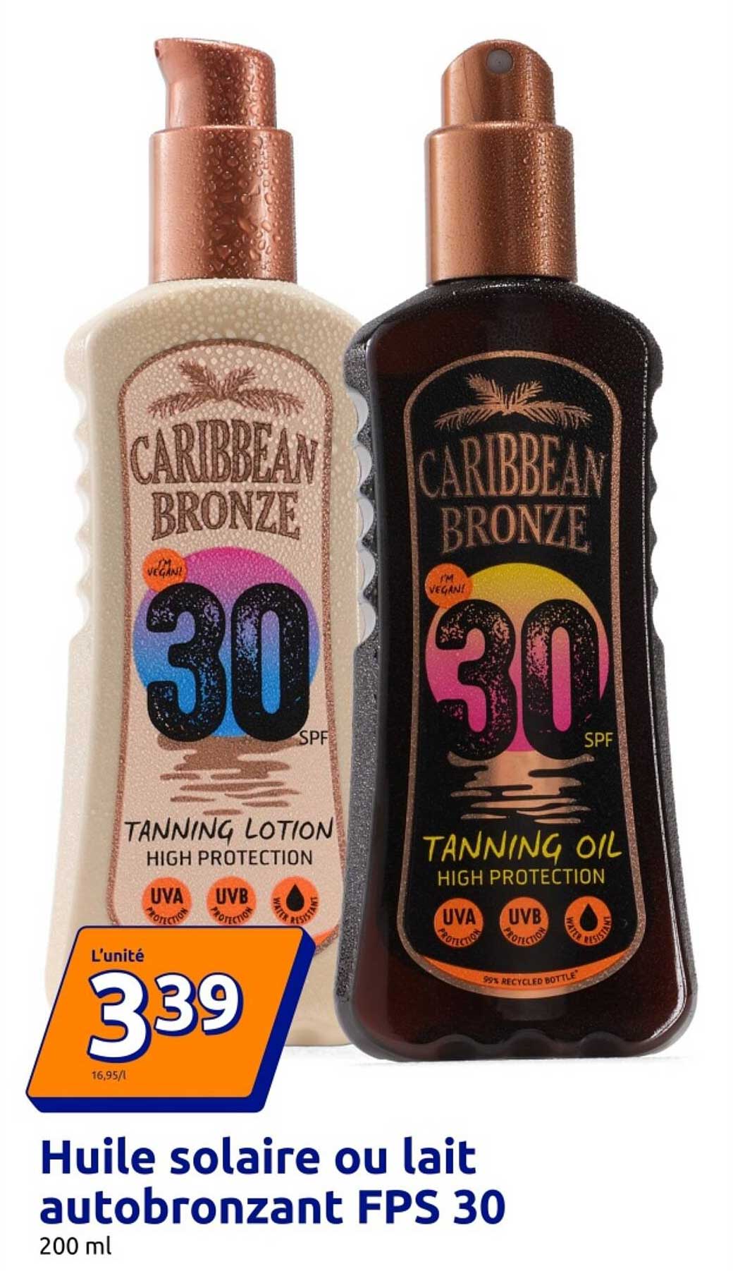Huile solaire ou lait autobronzant FPS 30