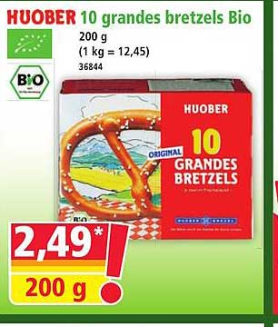 HUOBER 10 grandes bretzels Bio