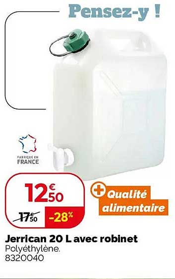 Jerrican 20 L avec robinet