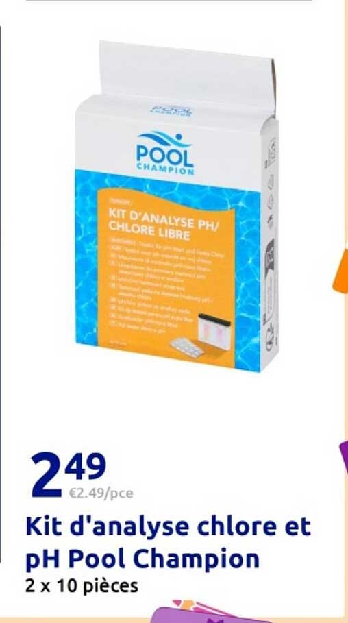 Kit d'analyse chlore et pH Pool Champion
