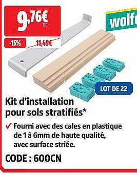 Kit d'installation pour sols stratifiés*