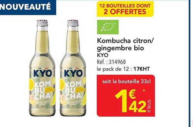 Kombucha citron/gingembre bio KYO