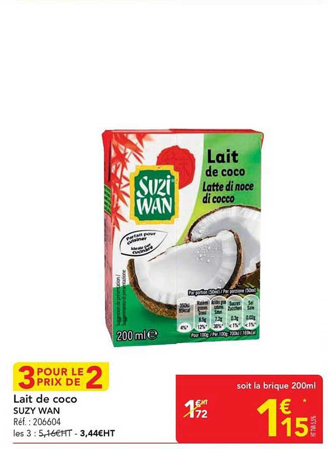 Lait de coco SUZY WAN