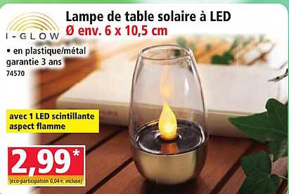 Lampe de table solaire à LED