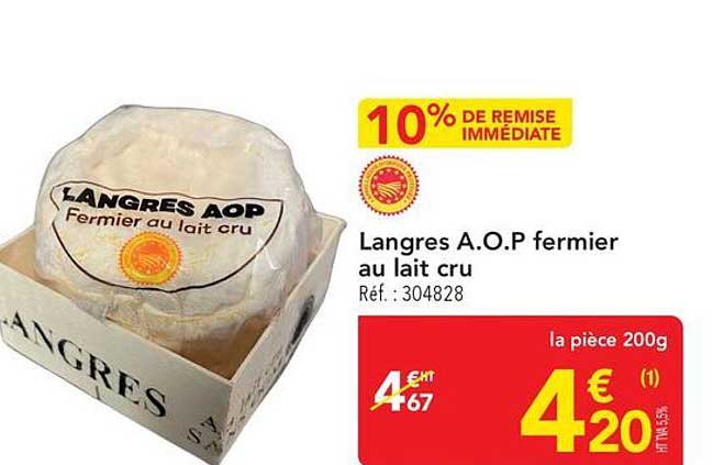 Langres A.O.P fermier au lait cru