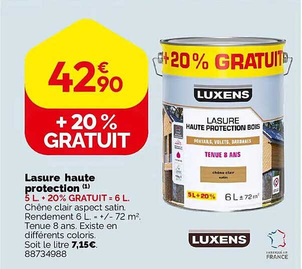 Lasure haute protection