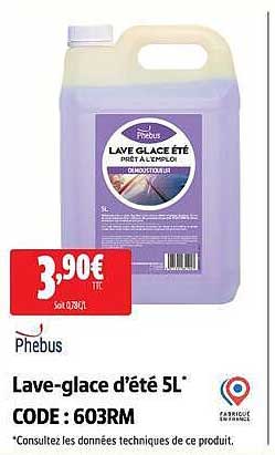 Lave-glace d'été 5L* CODE : 603RM