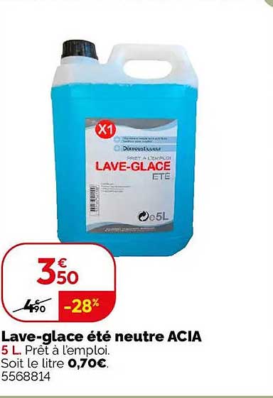 Lave-glace été neutre ACIA