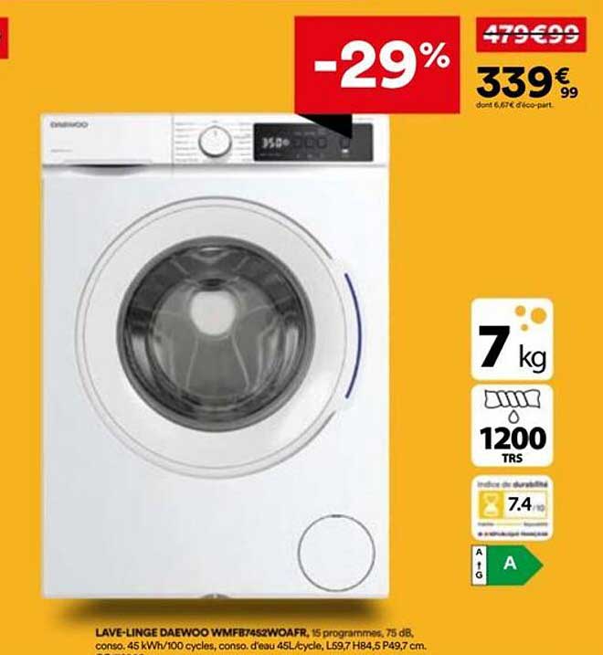 LAVE-LINGE DAEWOO WMFB7452W0AFR