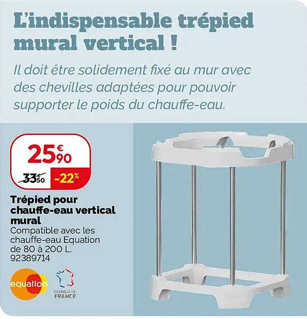 L'indispensable trépied mural vertical !